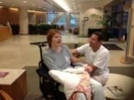 Tori and I laughing together as we were waiting for surgery :)