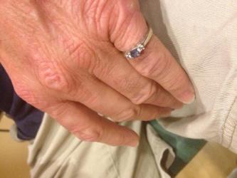Dad wears Tori's ring on his finger. He has been Tori's warrior!